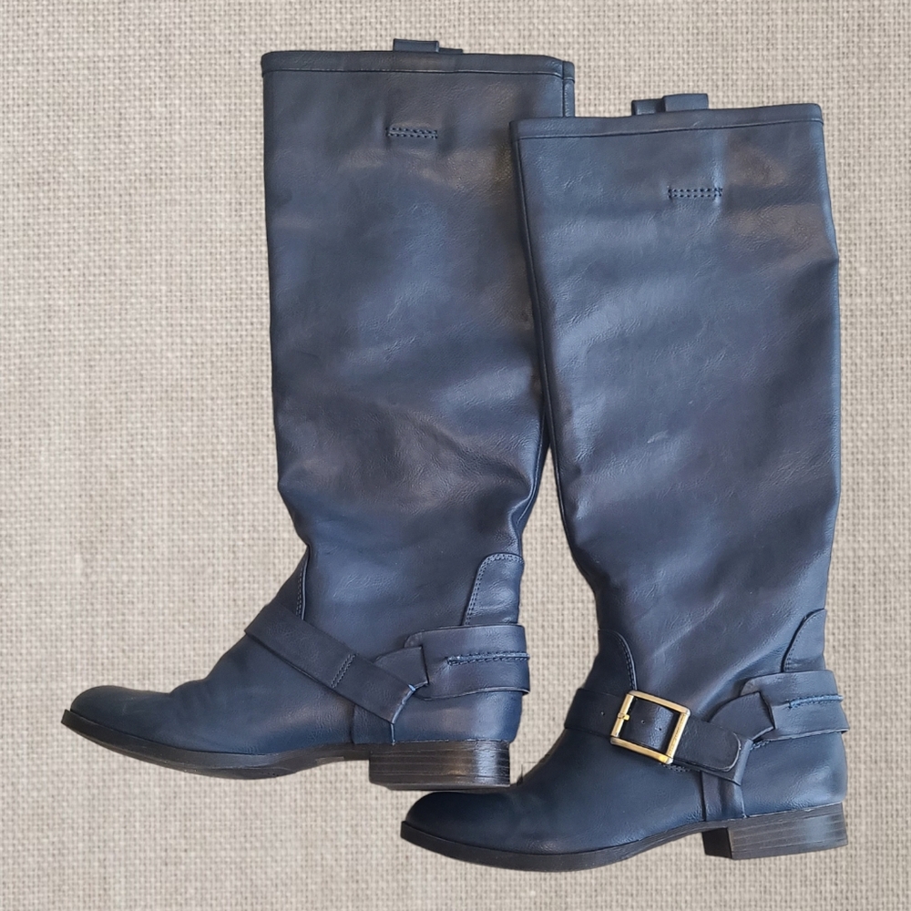 JUST FAB faux leather riding boots Size 7